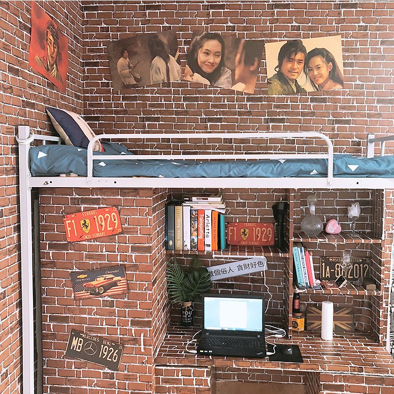 大学生宿舍墙纸ins改造北欧墙纸宿舍男生潮酷个性网红壁纸背景墙