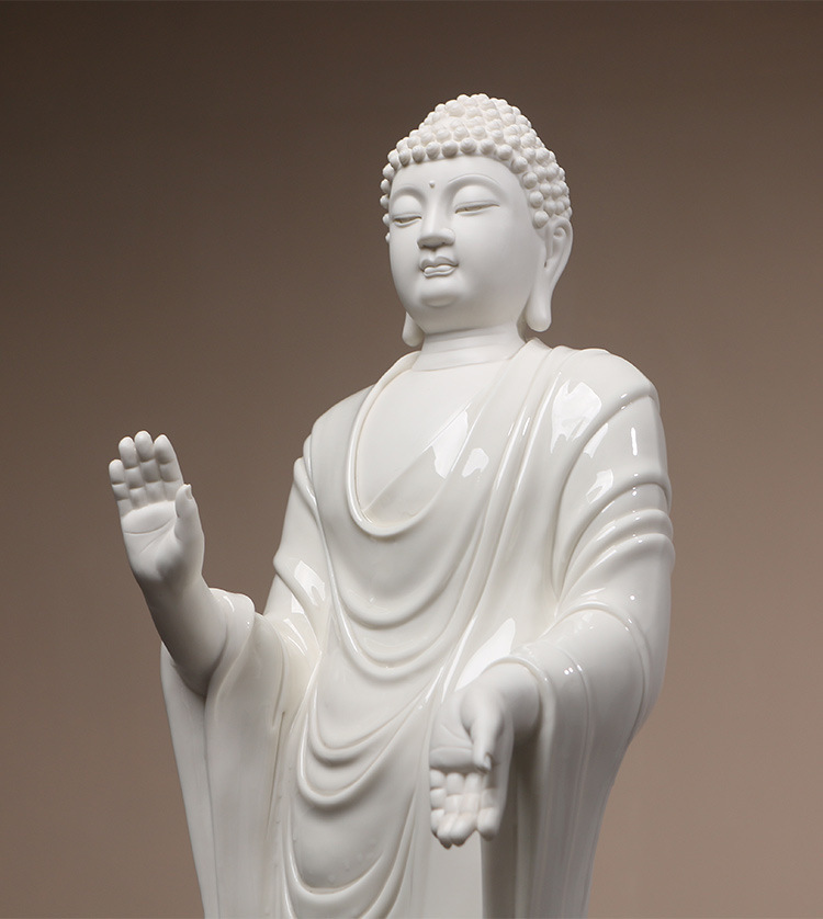 陶瓷大号站立佛像大日如来佛祖阿弥陀佛摆件寺庙家用供奉镇宅摆设