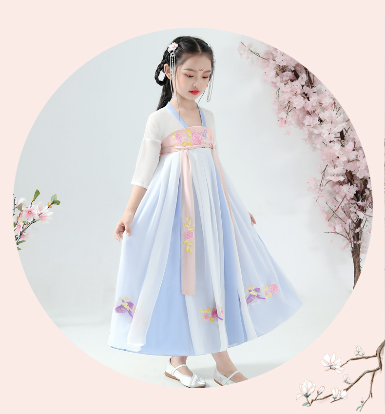儿童古装汉服仙女飘逸公主超仙服装女童小女孩中国风唐装襦裙夏装