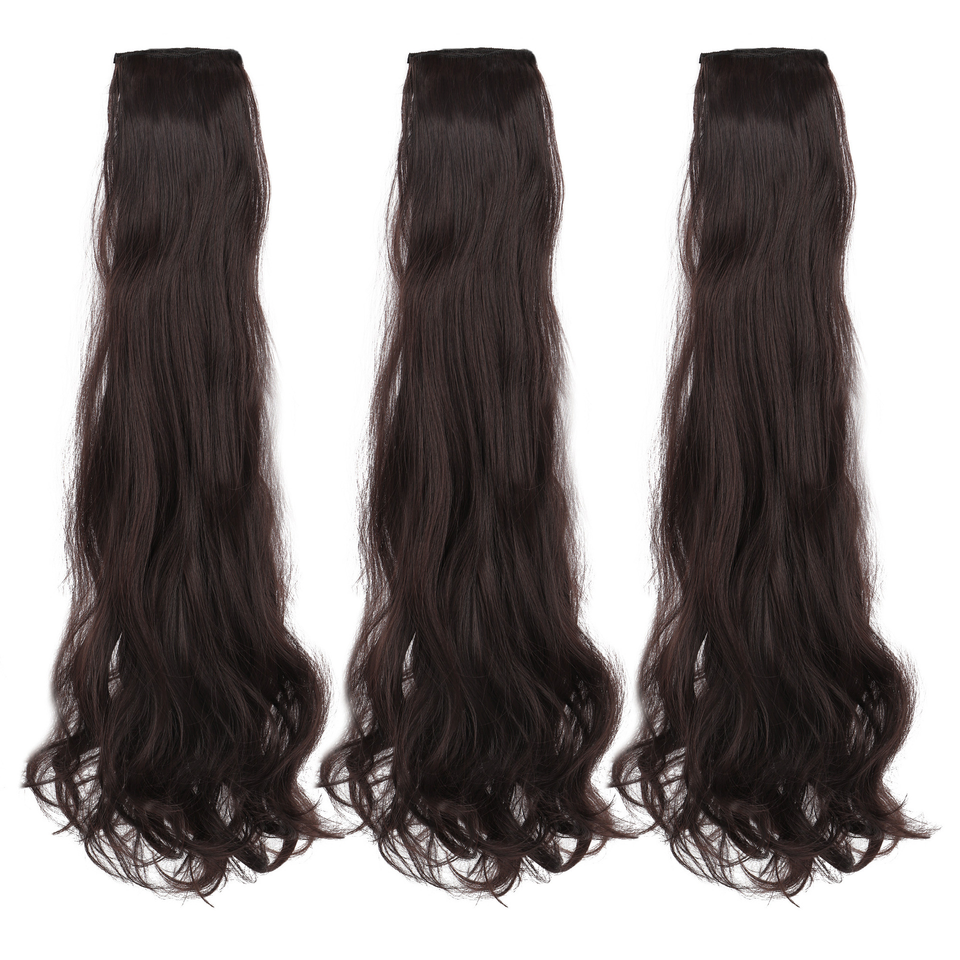 外贸欧美假发挑染青灰色卷发三片式大波浪快手抖音爆款网红假发片