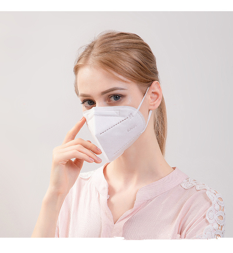 cx朝霞kn95口罩折叠随弃式 防粉尘口罩打磨防颗粒物面具9100白色