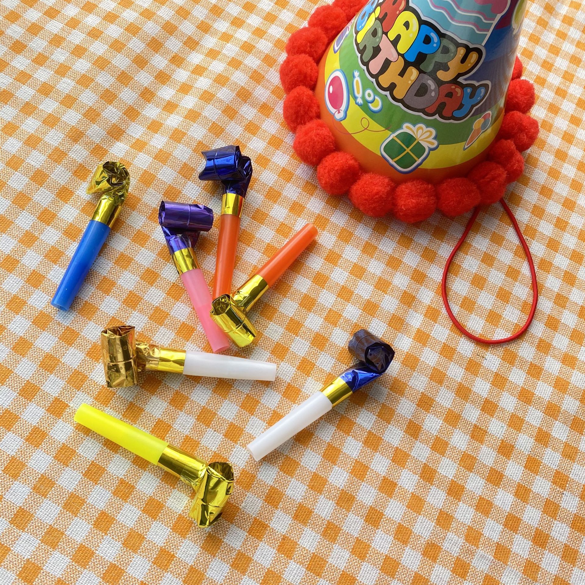 儿童玩具吹龙生日派对助兴道具小吹龙口哨塑料喇叭吹吹卷金纸吹龙