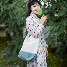 森系ins帆布包女单肩斜挎日本简约帆布袋环保购物袋