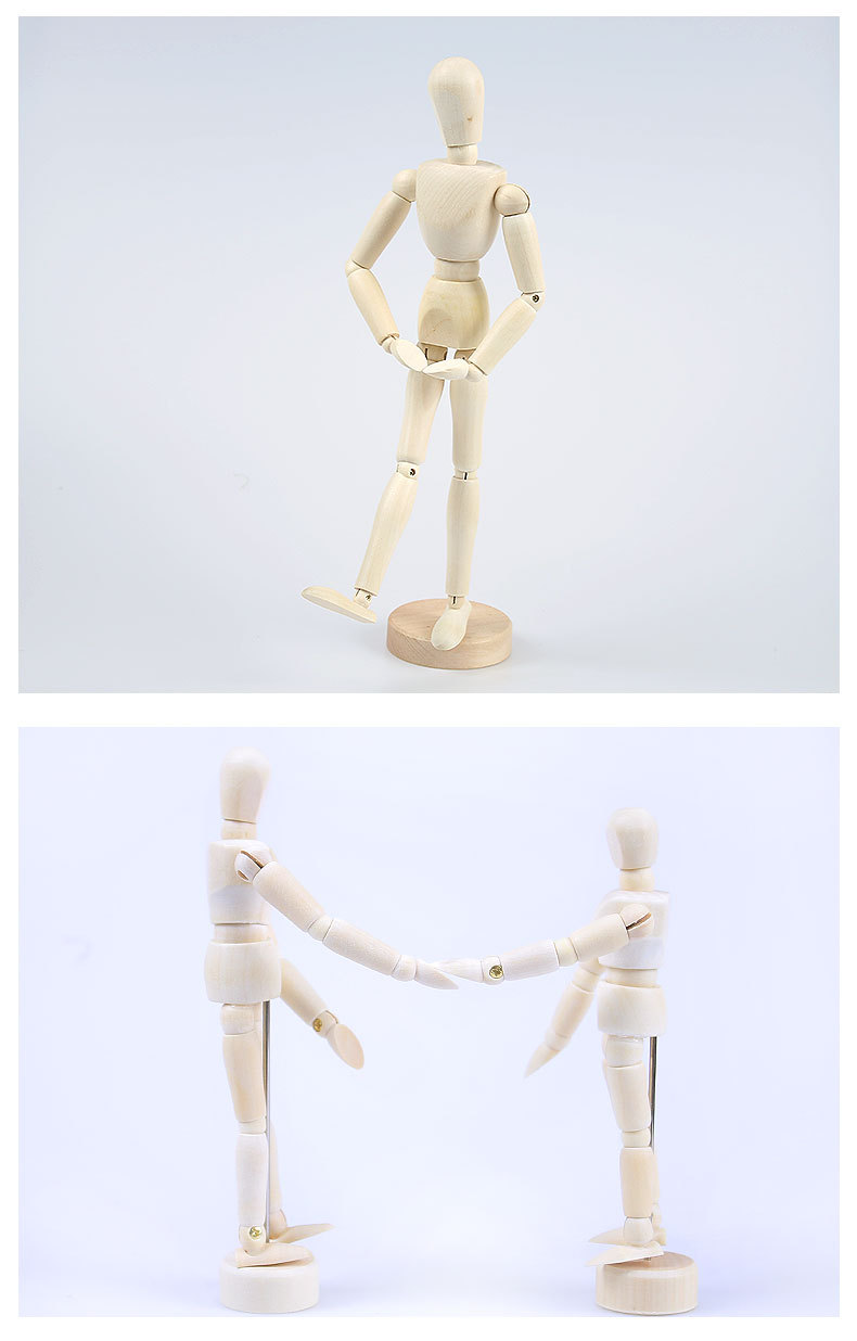 5寸/5.5寸/8寸/12寸/16寸木偶人活动关节素描木人模特