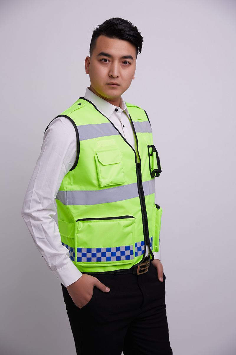 牛津布 反光背心交通路政骑行衣 透气荧光衣服执勤巡逻可定制印字