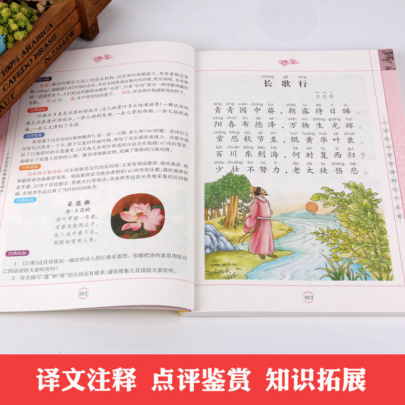 【有声伴读】小学生必背古诗词75首 彩图注音版小学国学经典教育