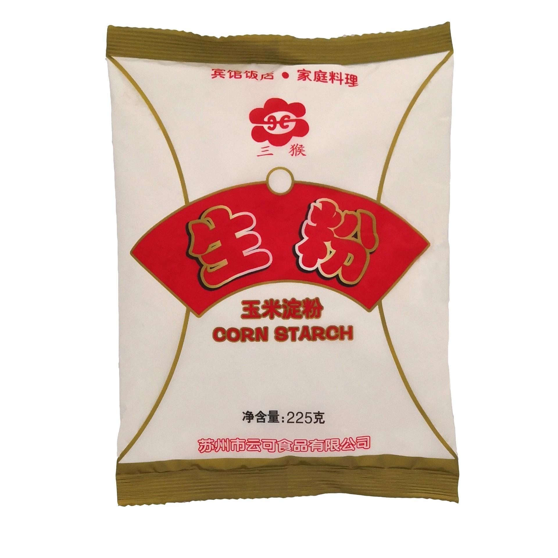 三猴225克*40包生粉食用玉米淀粉烹饪勾芡制作蛋糕冷饮厂家直销