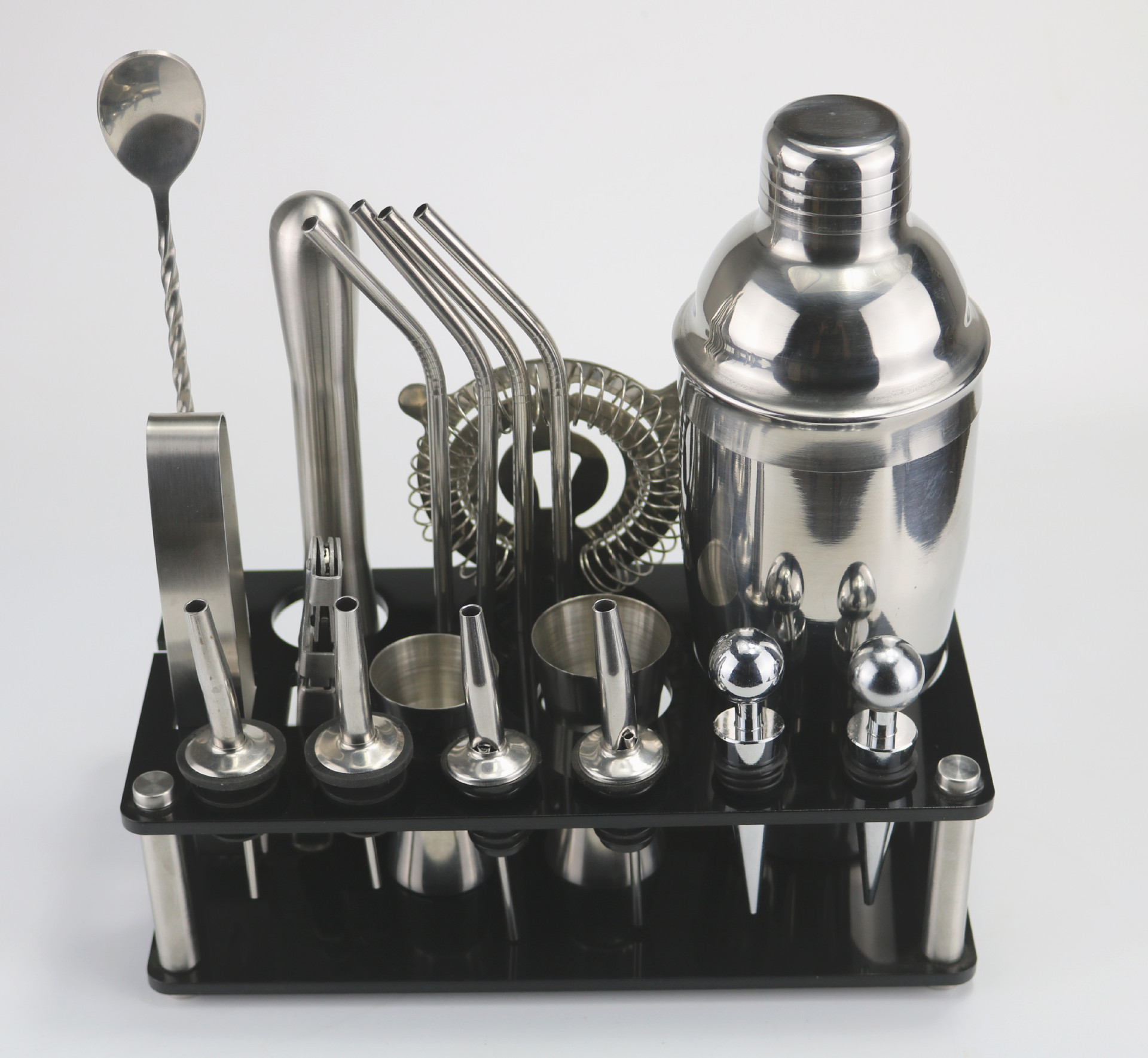 调酒器套装收纳亚克力调酒架鸡尾酒威士忌调酒器套装展示架