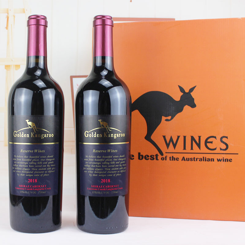 红酒澳洲干红葡萄酒大袋鼠西拉15度珍藏原瓶进口酒庄招商一件代发