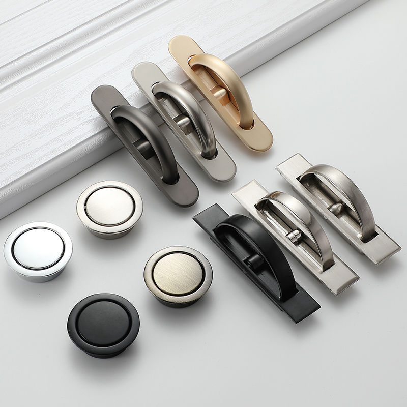 日式榻榻米柜门拉手橱柜衣柜门把手暗拉手隐形嵌入式黑色拉手包邮