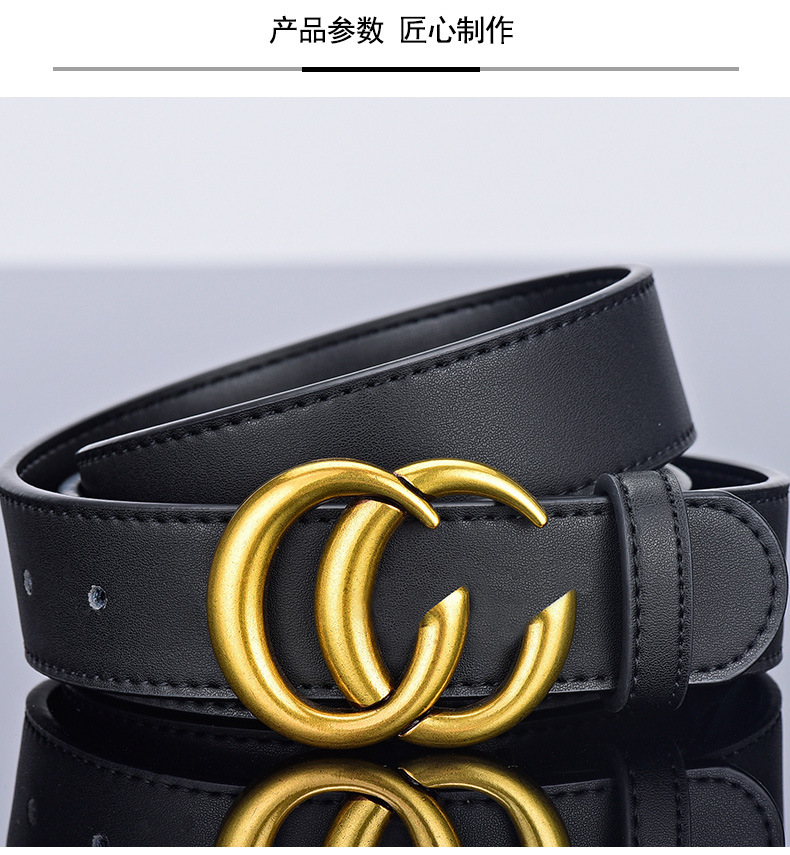 双g皮带个性百搭g家腰带女时尚ins风真皮皮带现货代发