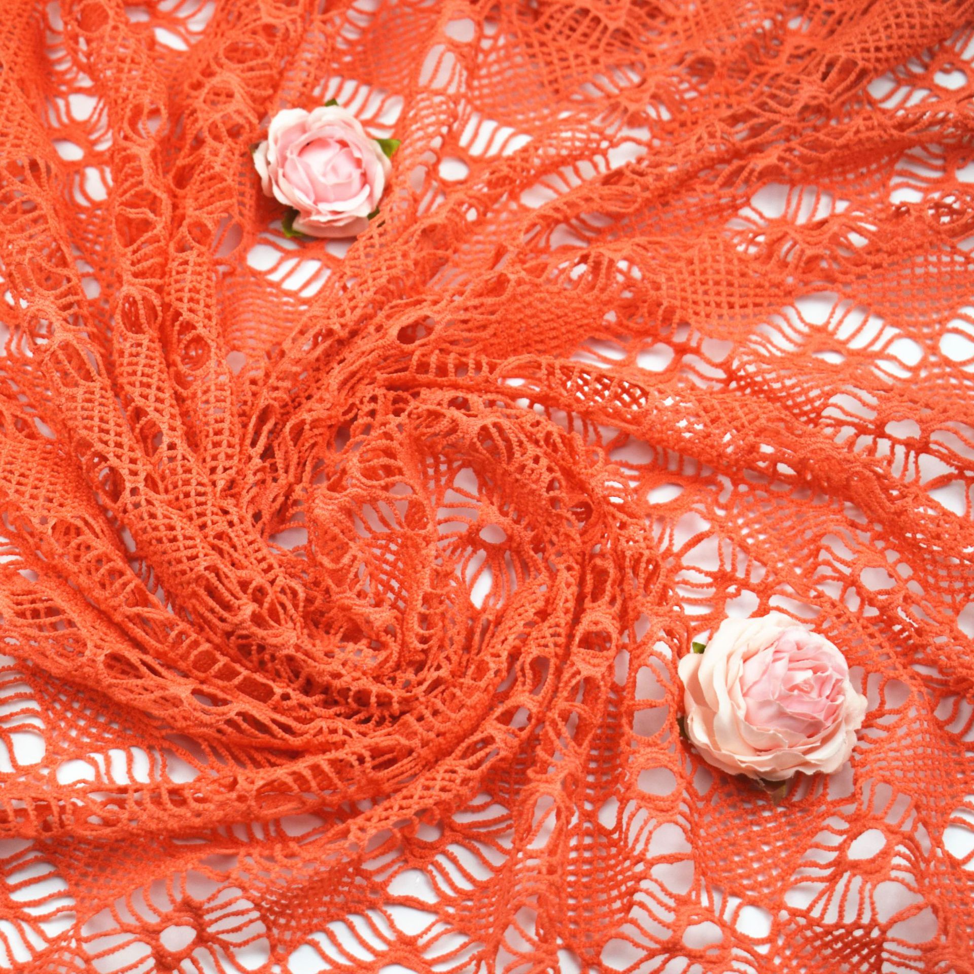 镂空罩衫 镂空蕾丝网布 针织提花 头饰围巾 服装鞋材箱包面料