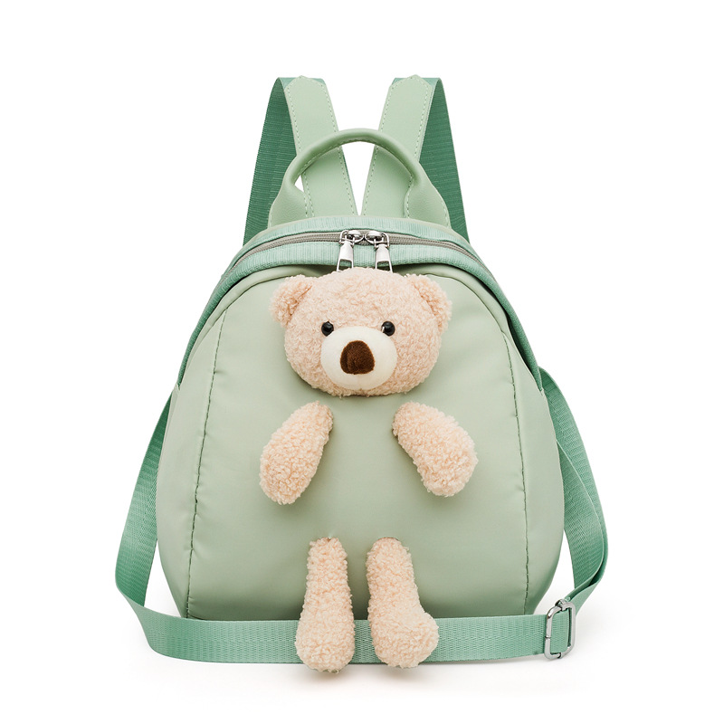 Foreign Trade New Fashion Nylon Dual-Use Cartoon Bear Backpack Foreign Trade Backpack Short-Distance Travel Bag One Piece Dropshipping