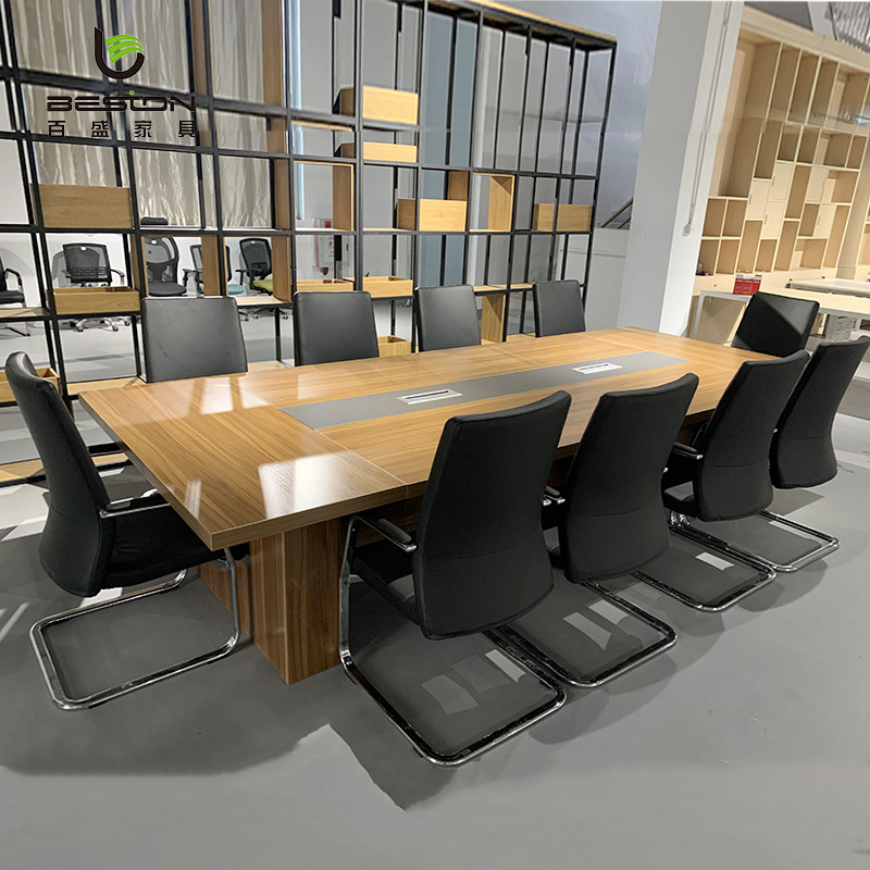 现代会议桌长桌简约板式会议室大型接待洽谈条桌培训办公桌椅组合