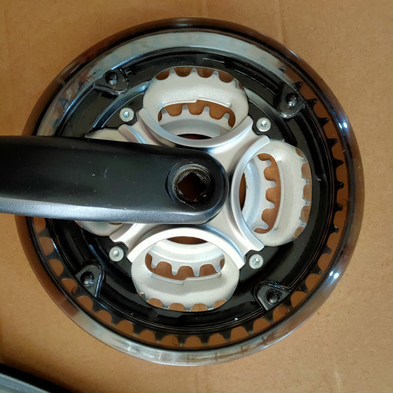 山地自行车牙盘铝合金变速轮盘小三片170长24/34/42齿