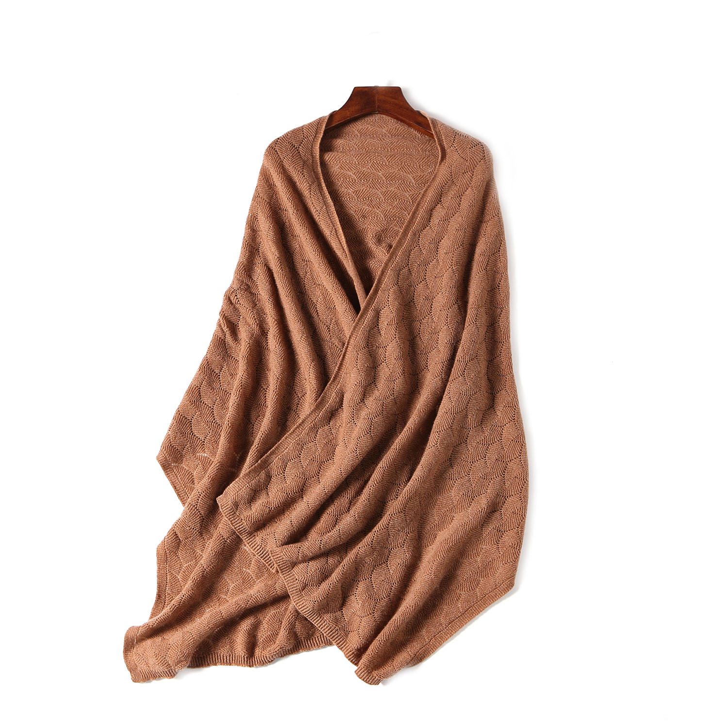 跨境电商纯羊绒围巾亚马逊羊绒披肩长方形纯山羊绒披肩代发现货