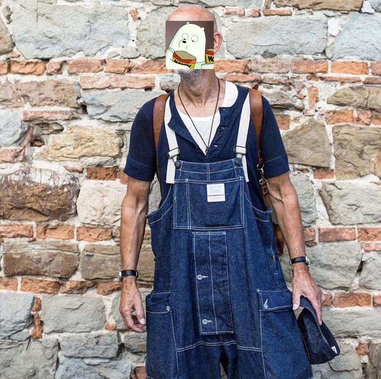 工装连体裤男式吊带牛仔长裤欧美潮牌工人工作服宽松休闲背带裤