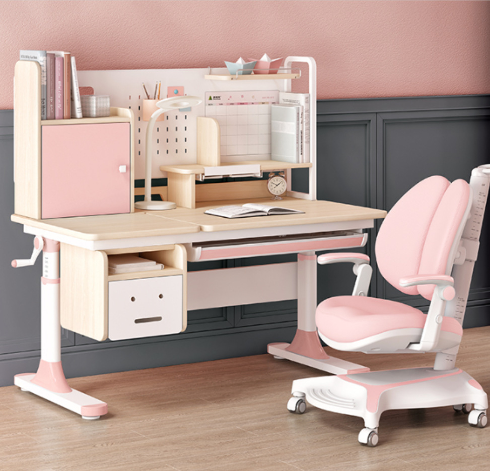 儿童升降学习桌实木批发销售热款书桌课桌书房儿童桌椅套装写字台