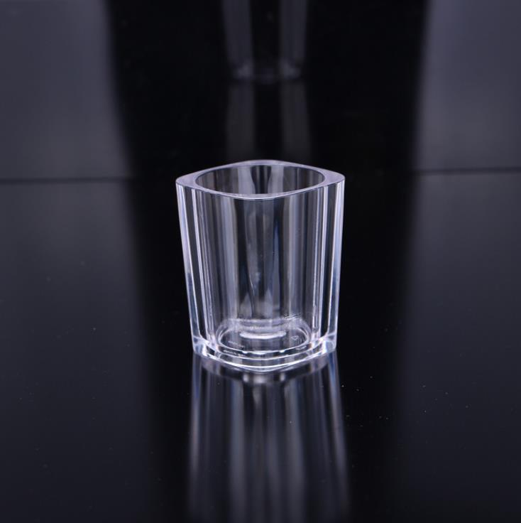 亚克力四方杯透明小烈酒杯白酒洋酒威士忌杯小方杯塑料啤酒杯防摔