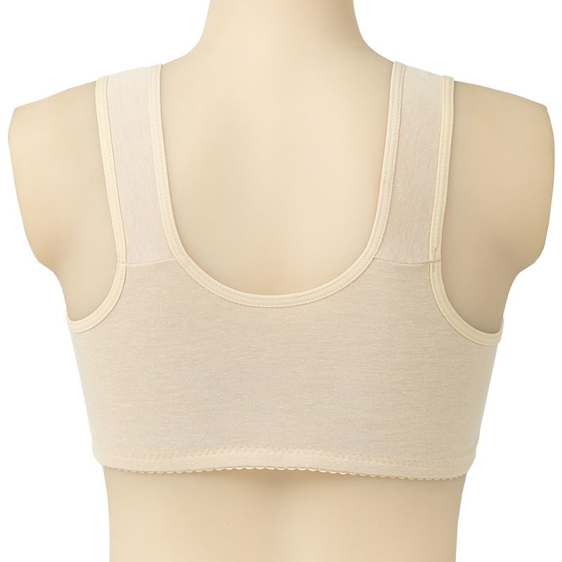 Spring New Thin Cotton Thin Sports Nursing Bra Female Middle-Aged and Elderly Front Buckle Vest-Style Wireless Comfortable Underwear