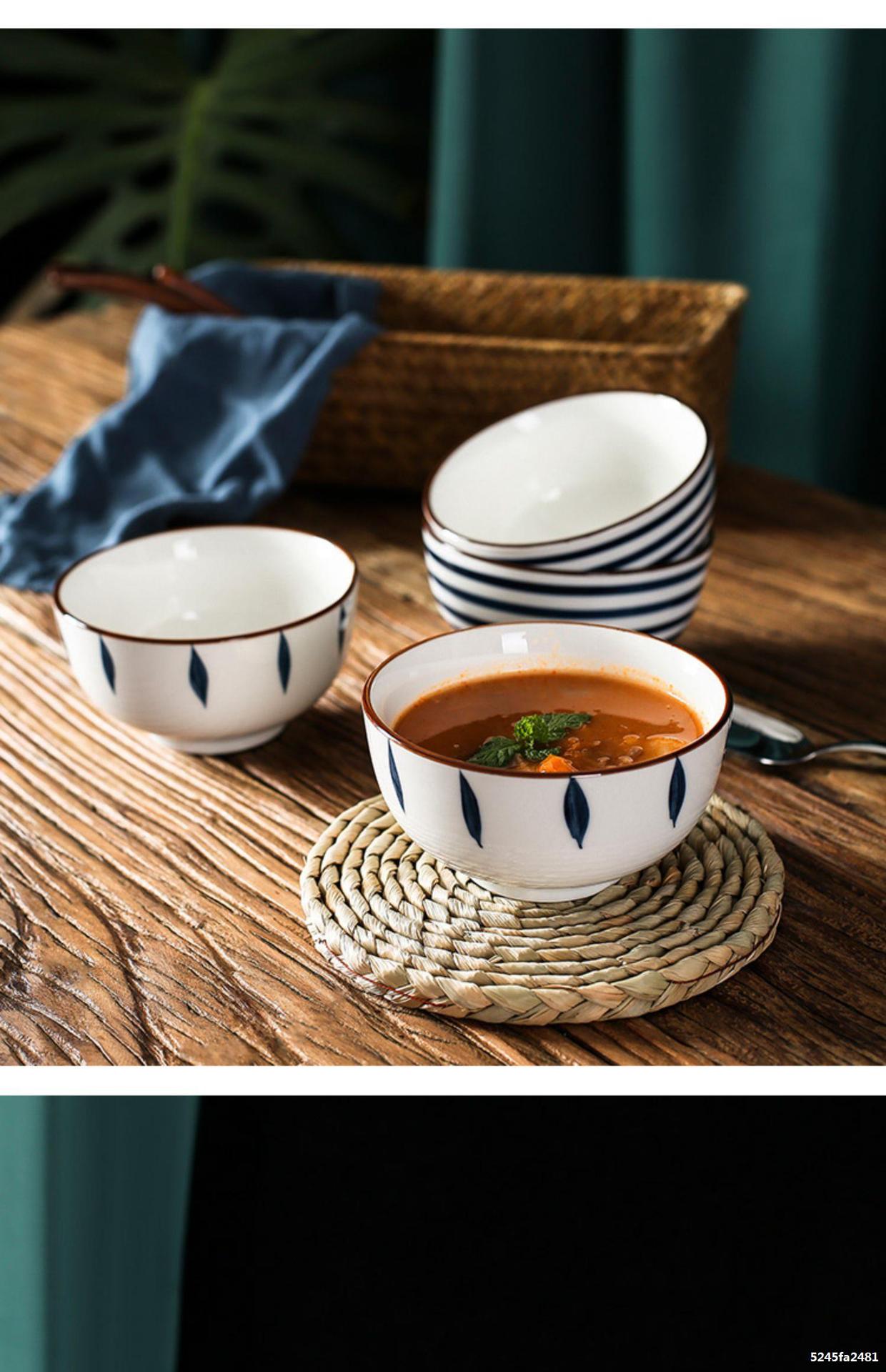 蒸菜吃粗陶单个寸米料理日式饭碗家用碗饭碗餐具4.5餐厅商用小碗