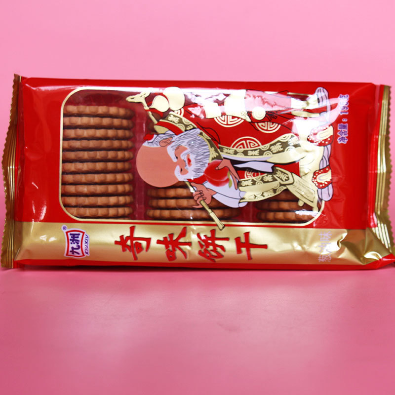 九洲老寿星葱油味奇味饼干450克袋装8090后怀旧嘉士利传统零食