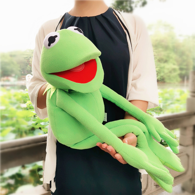 原单布偶秀 青蛙手偶 嘴巴会动 科米蛙腹语手偶 可爱毛绒玩具礼物