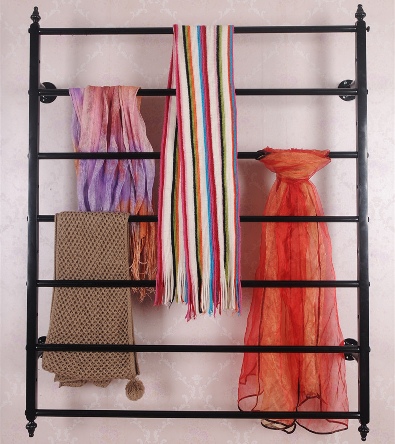 上墙围巾架子面料布料展示架挂丝巾架裤架子花店包装纸彩带陈列架