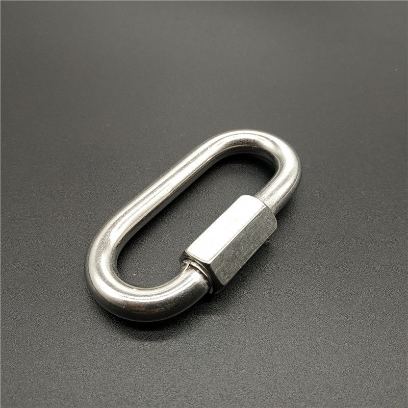 快速接环304不锈钢快速接环承重登山扣攀岩保险扣挂钩狗链连接扣
