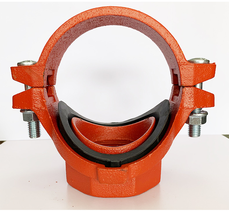 丝接机械三通消防沟槽管件沟槽机三螺纹式机械三通开孔三通小口径