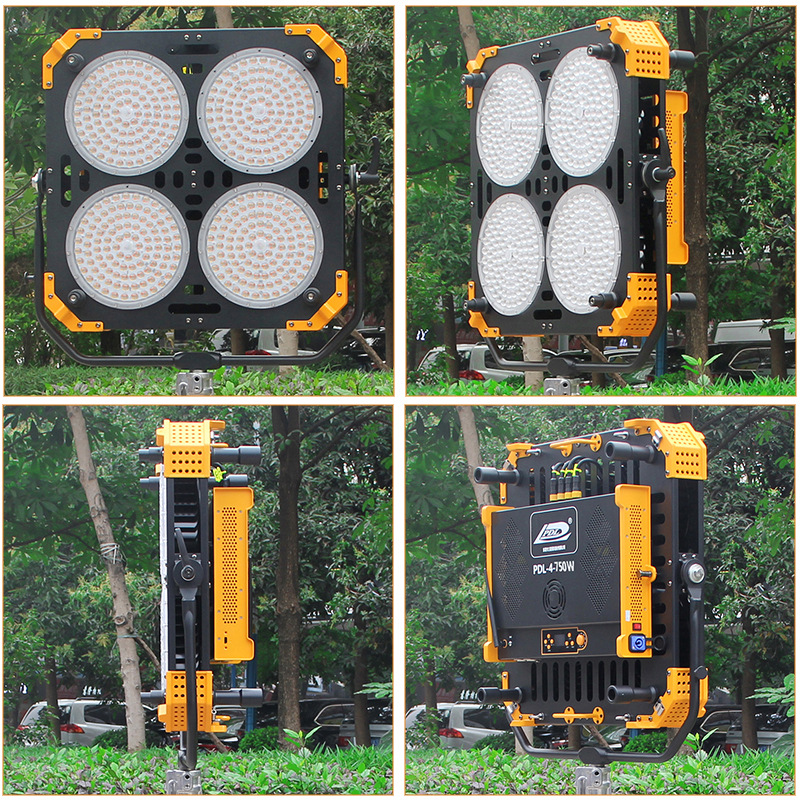 pdl四头太空灯pdl-4-750w双色温影视剧组片场补光灯led四头影视灯