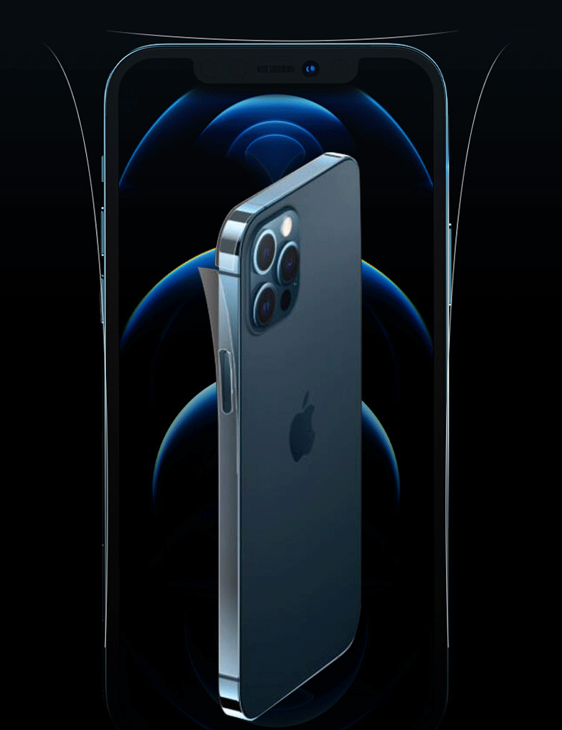 适用苹果12promax侧边贴膜透明包边tpu水凝软膜 iphone12边框贴膜