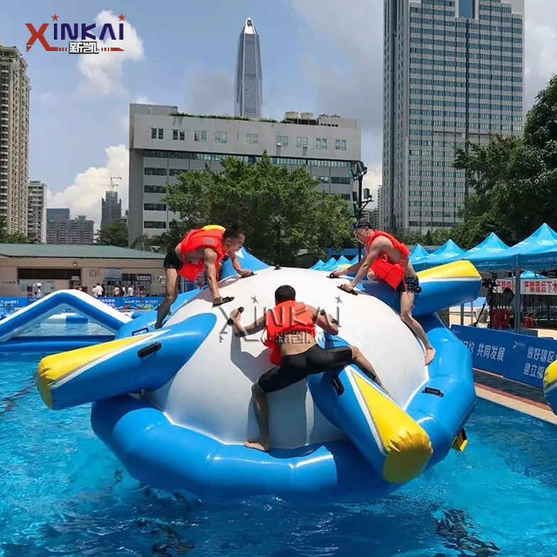 夏季定制 充气水上乐园玩具 充气水上陀螺 趣味活动充气旋转飞碟