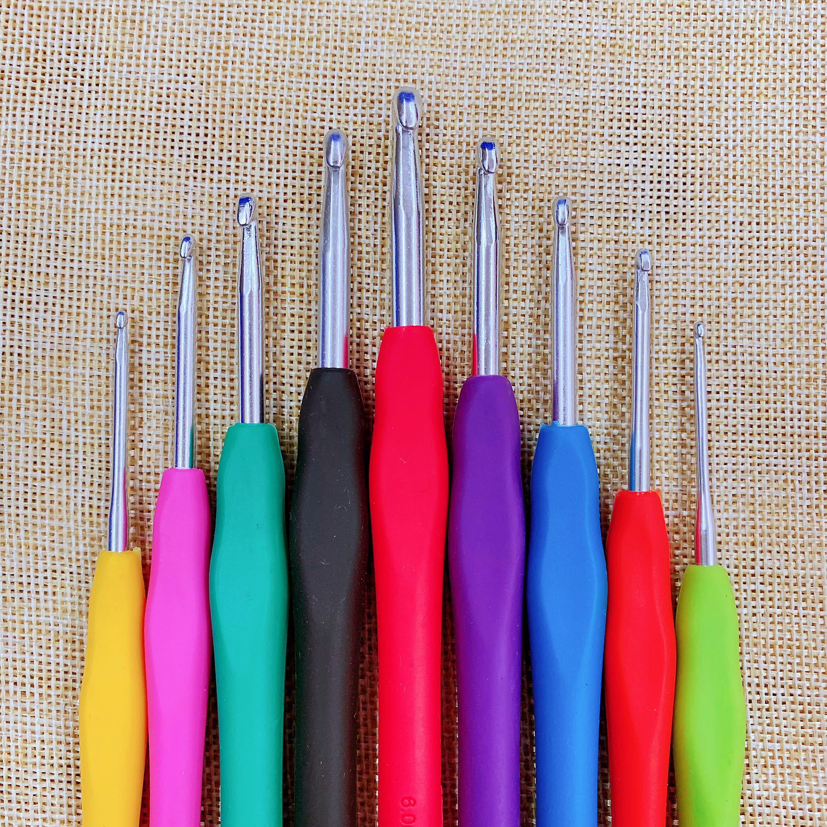 软柄勾针钩针工具套装手工diy编织包包毛衣针毛线防滑钩针材料包