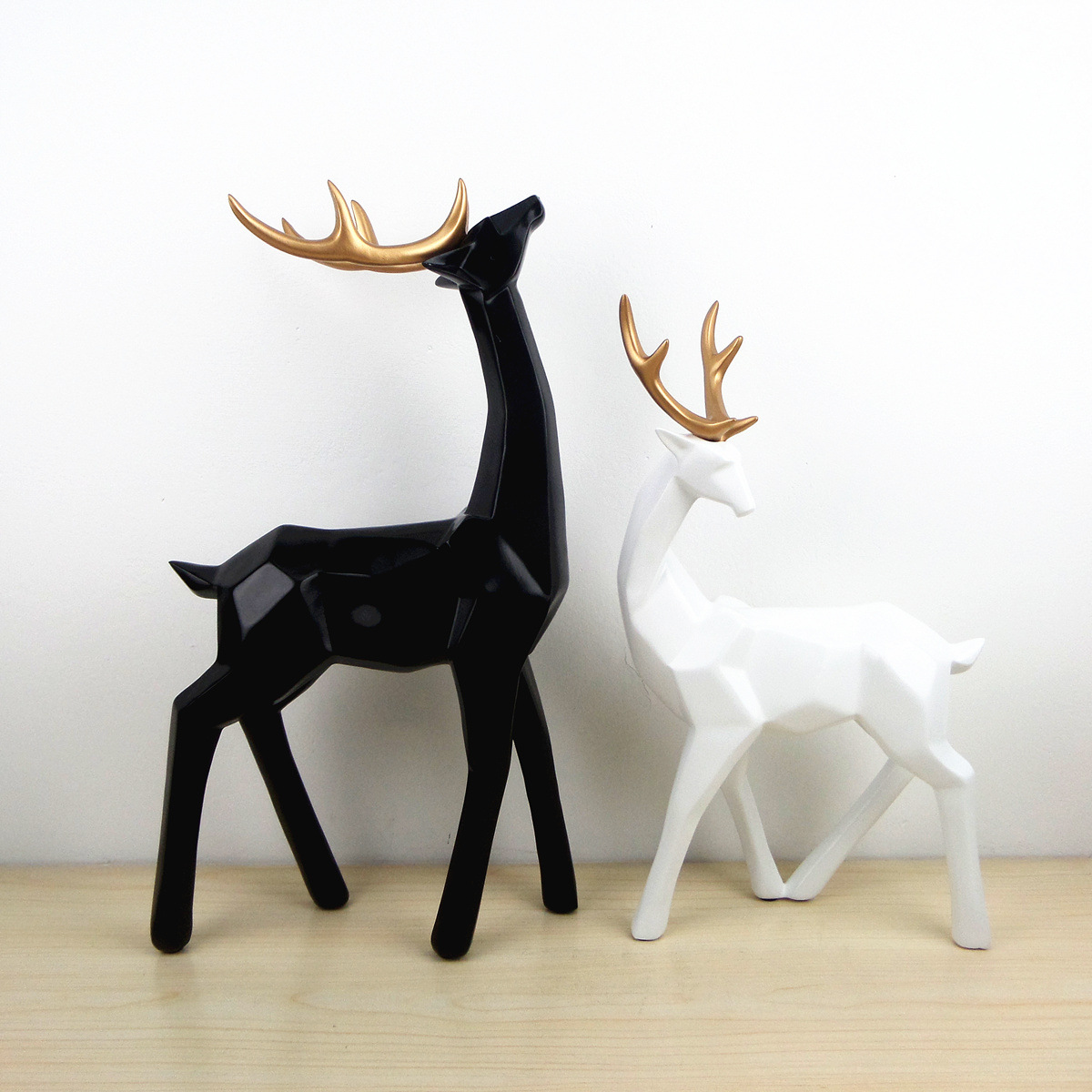 大号套二北欧鹿摆件酒店会所前台样板房装饰品树脂工艺品订制批发