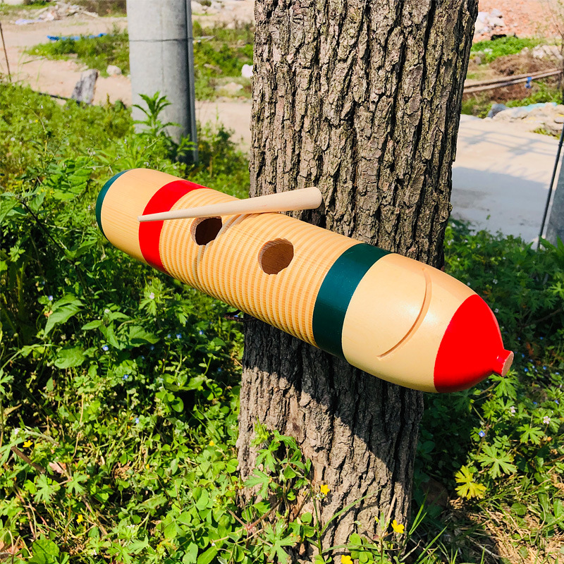 奥尔夫乐器直筒蛙鸣筒儿童打击乐器直蛙筒刮胡鸣蛙筒声效乐器鱼蛙