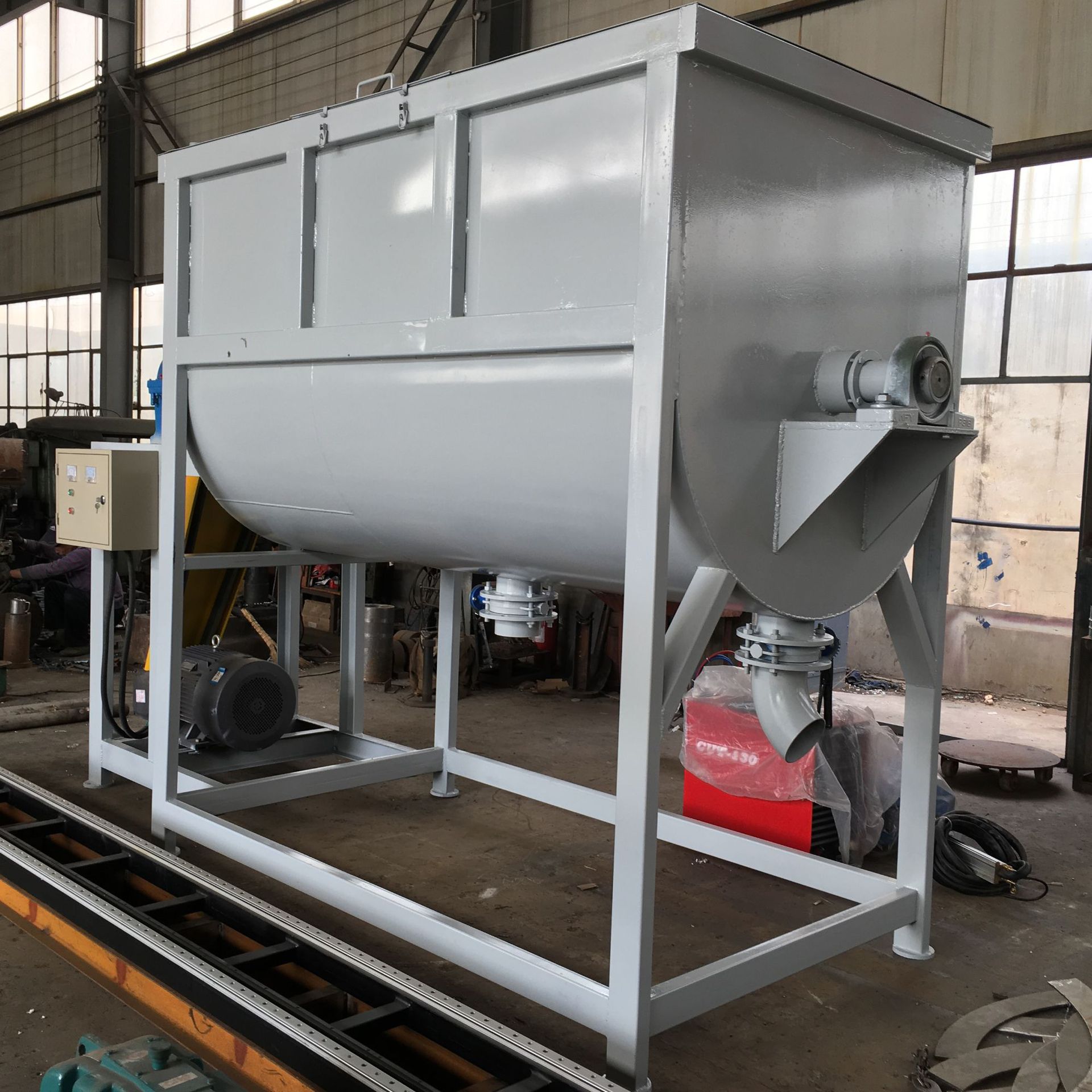 不锈钢粉末混料机 颗粒破碎料混合机 食品级干粉卧式螺带混合机