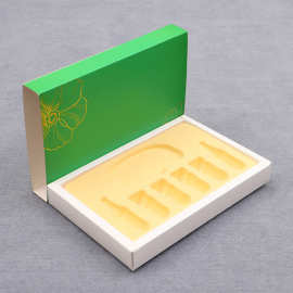 金银卡纸包装盒子带底托食品化妆套装礼物抽屉式纸盒印刷logo定做
