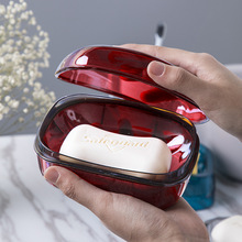 日式创意带盖肥皂盒双层沥水香皂盒大号结婚浴室皂架肥皂收纳盒子