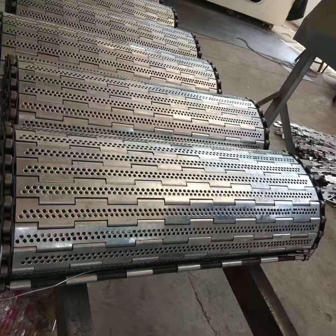 定制不锈钢链板 食品输送链板 蔬菜清洗挡板式提升链板输送带