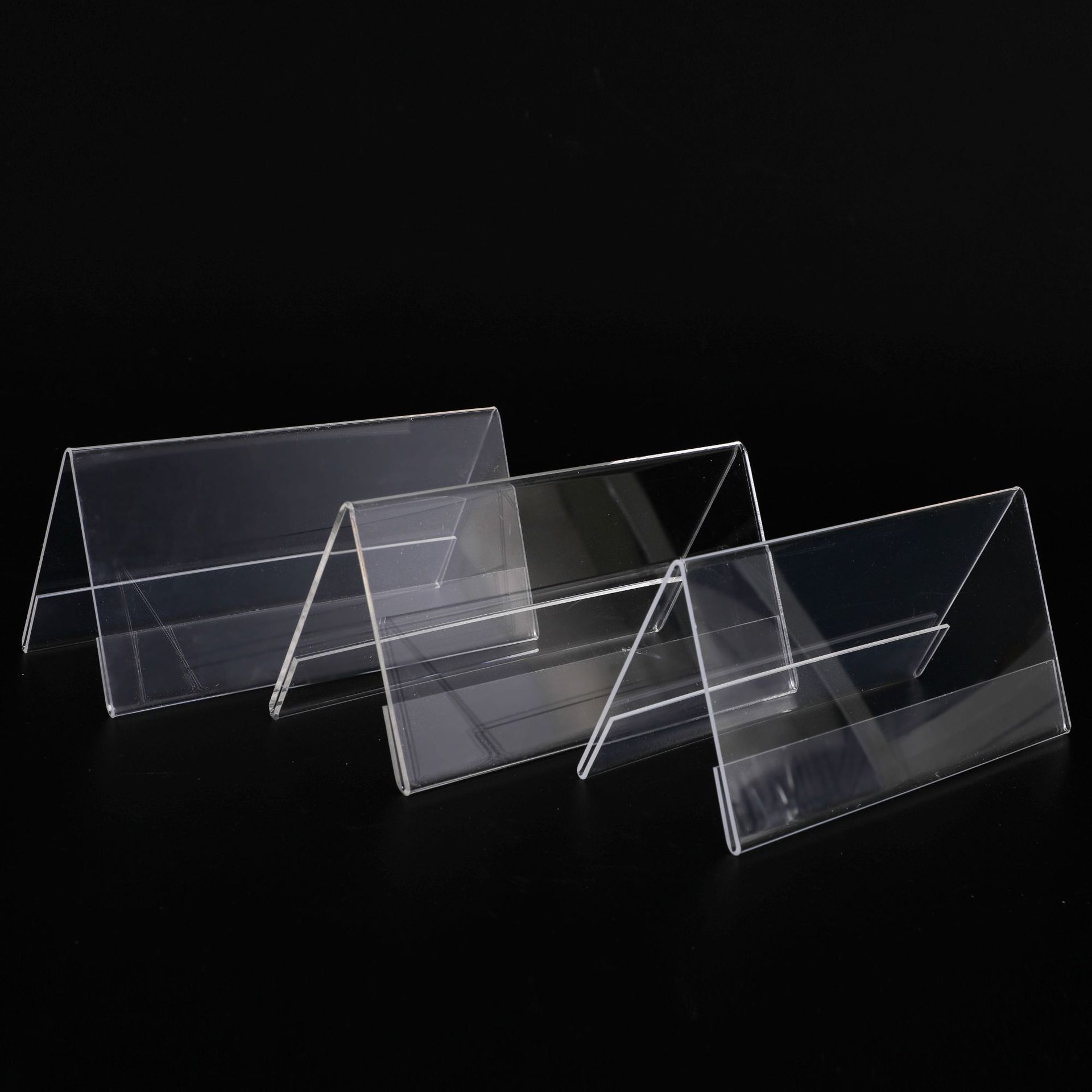 亚克力台卡定做v三角台签办公室座位牌透明桌牌亚克力会议牌定制