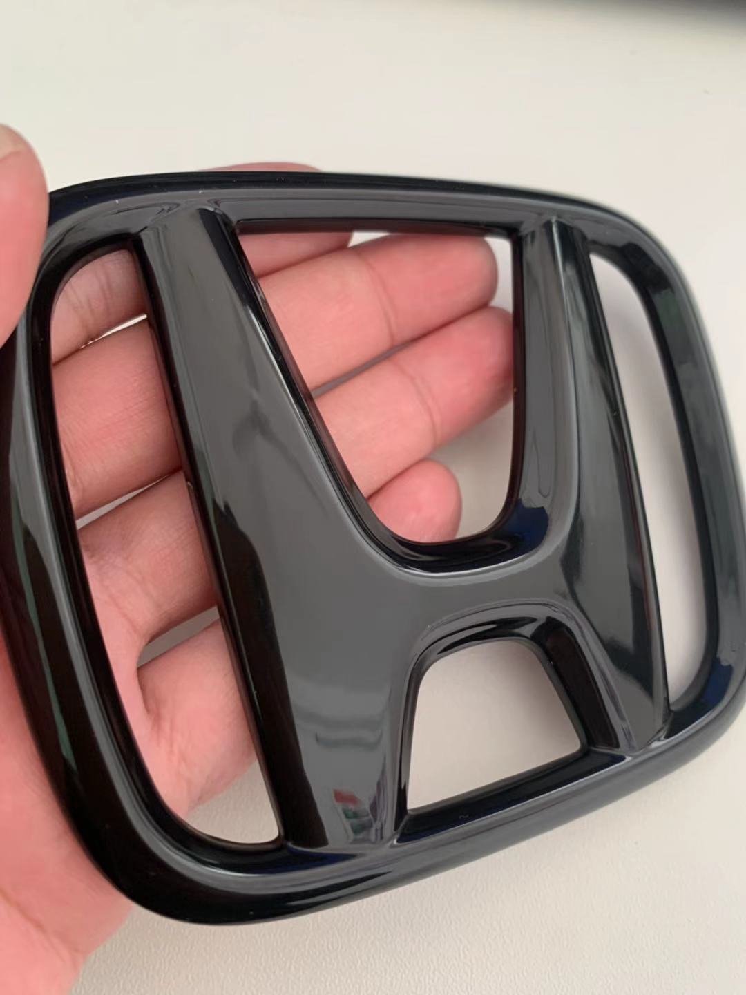 适用本田十代雅阁十代思域黑红前车标覆盖式后车标方向盘改装装饰