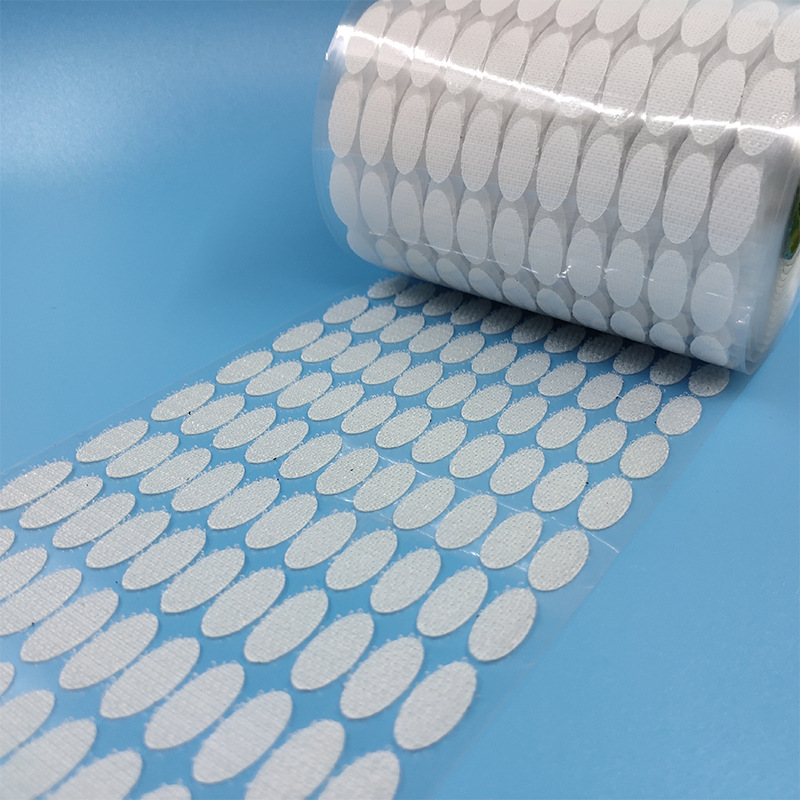 厂家现货强力双面背胶魔术贴圆形方形异形圆点冲型带胶粘扣带定制