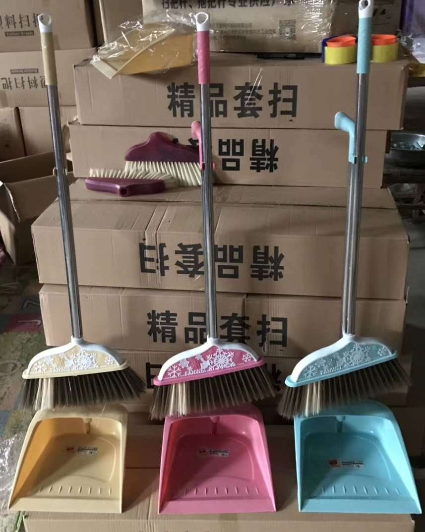 factory direct sales cleaning plastic broom butterfly set new snowflake big broom 22 rod thickened plus-sized shake
