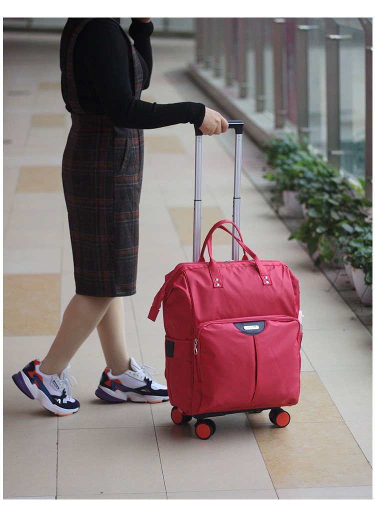 折叠拉杆旅行袋女手提双肩行李包短途旅游登机万向轮软箱可折卸男