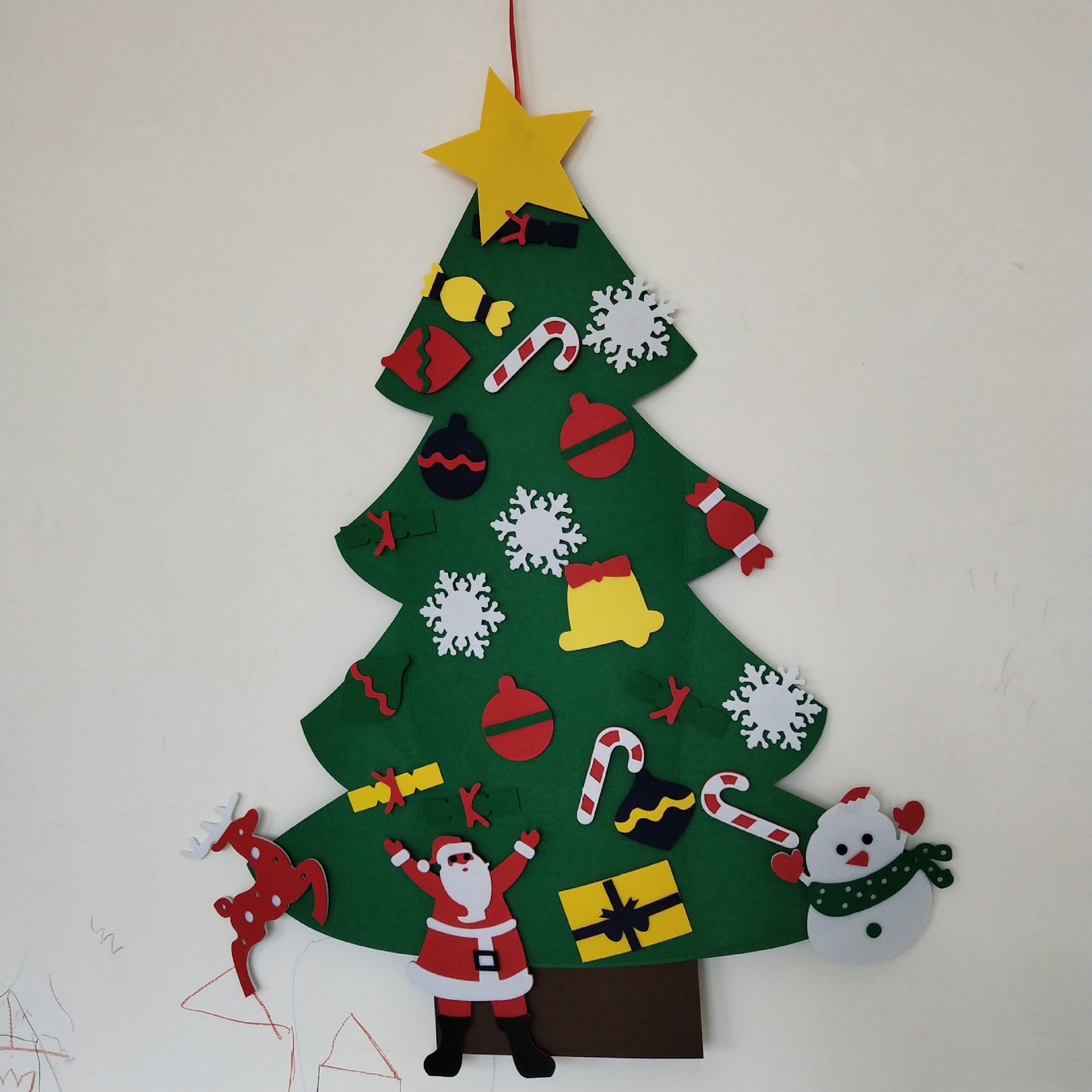 【毛毡圣诞树】手工益智diy立体毛毡圣诞树大号圣诞悬挂礼品