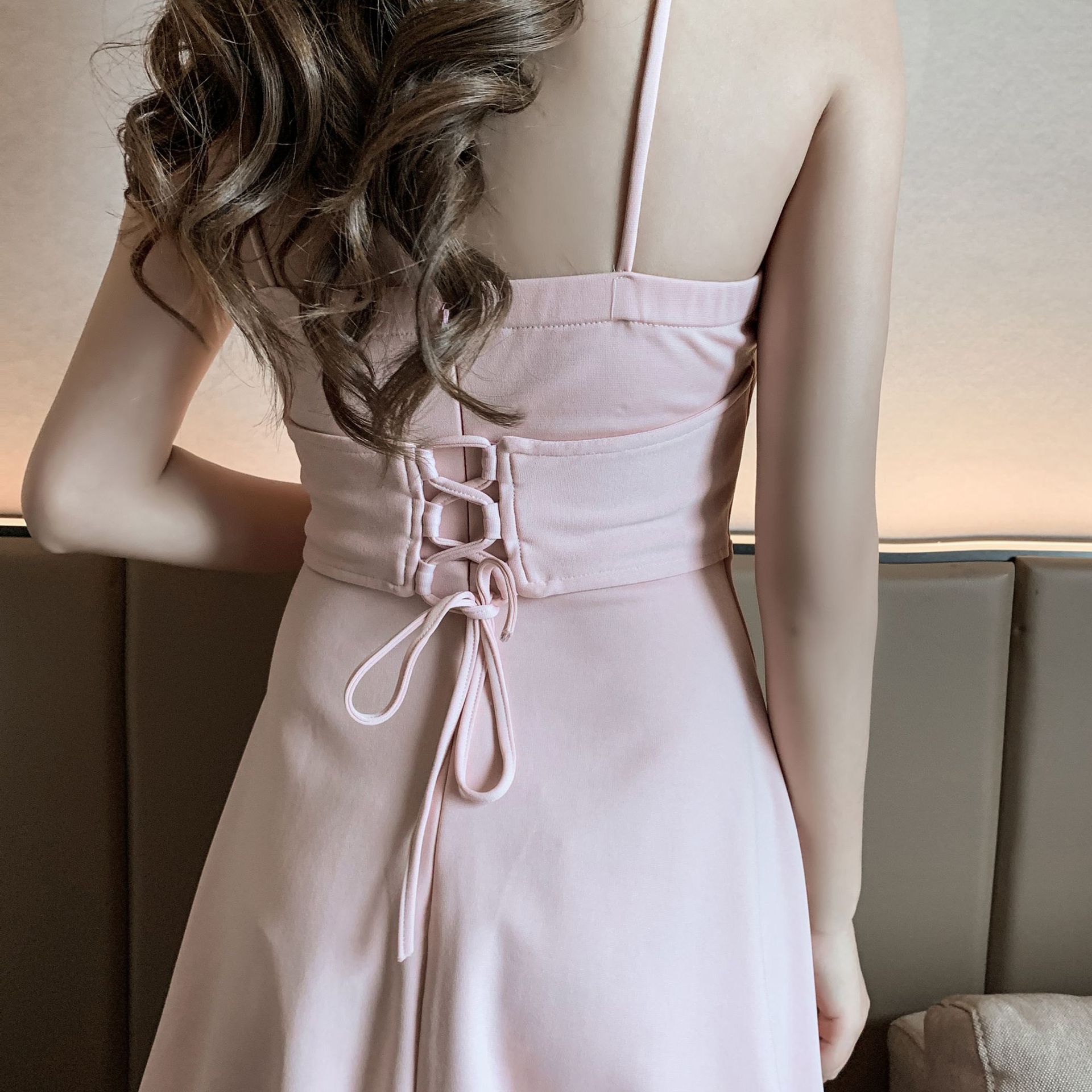 夜店装女时尚气质夜场dj公主服ktv低胸吊带衣服夜总会性感连衣裙