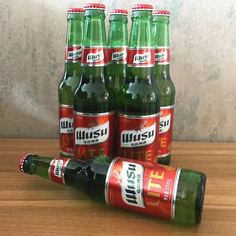 新疆特产乌苏啤酒红标夺命小乌苏wusu小瓶装330ml*24瓶