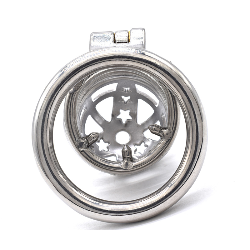 frrk不锈钢圆环三层带防脱环贞操锁小星星防出轨装置情趣成人用品