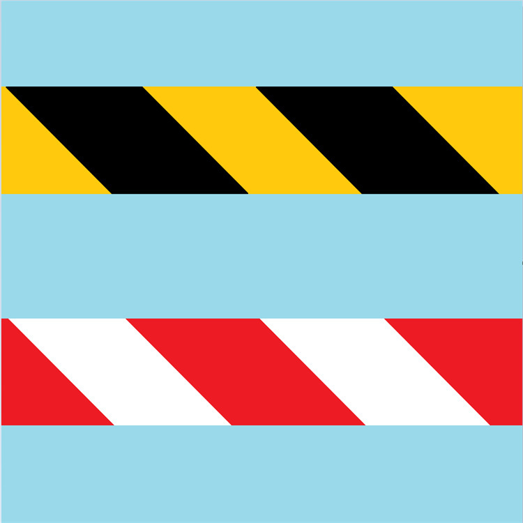 现货供应挡脚板 红白相间楼层隔离警示带 黑黄相间踢脚线 0.14mm